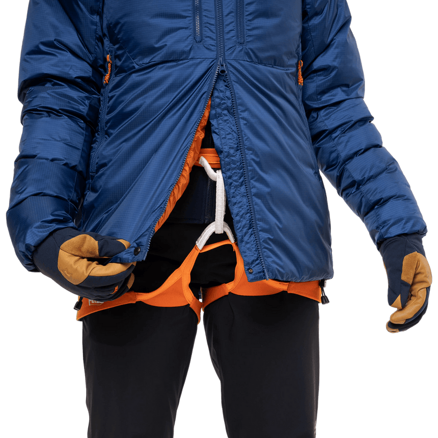 Mountain Equipment Kryos Women's Jacket Outdoor Action Admiral Blue- Front Zip