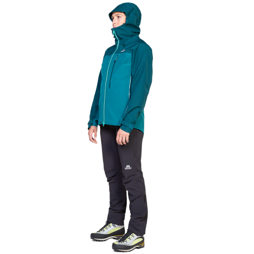 Mountain Equipment Makalu GORE-TEX Women's Jacket Outdoor Action Spruce/Deep Teal- Side Fit