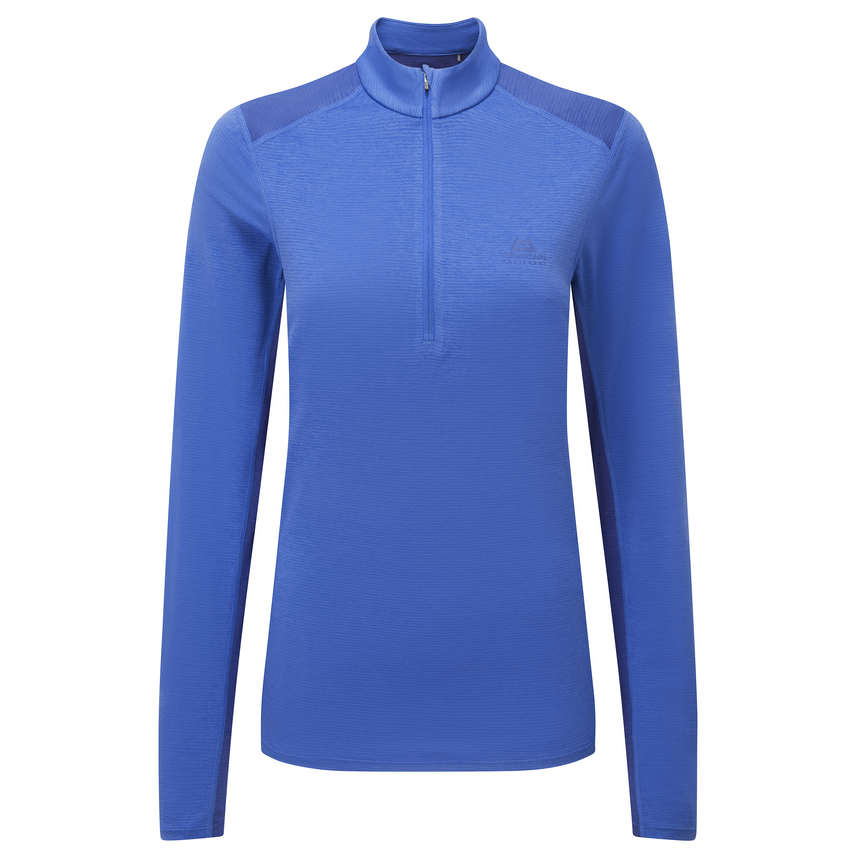 Mountain Equipment Nava LS Women's Zip T Outdoor Action Vivid/Clematis - Front
