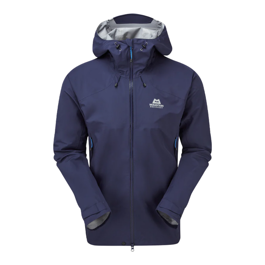 Mountain Equipment Odyssey Waterproof Jacket Outdoor Action Medieval Blue- Front