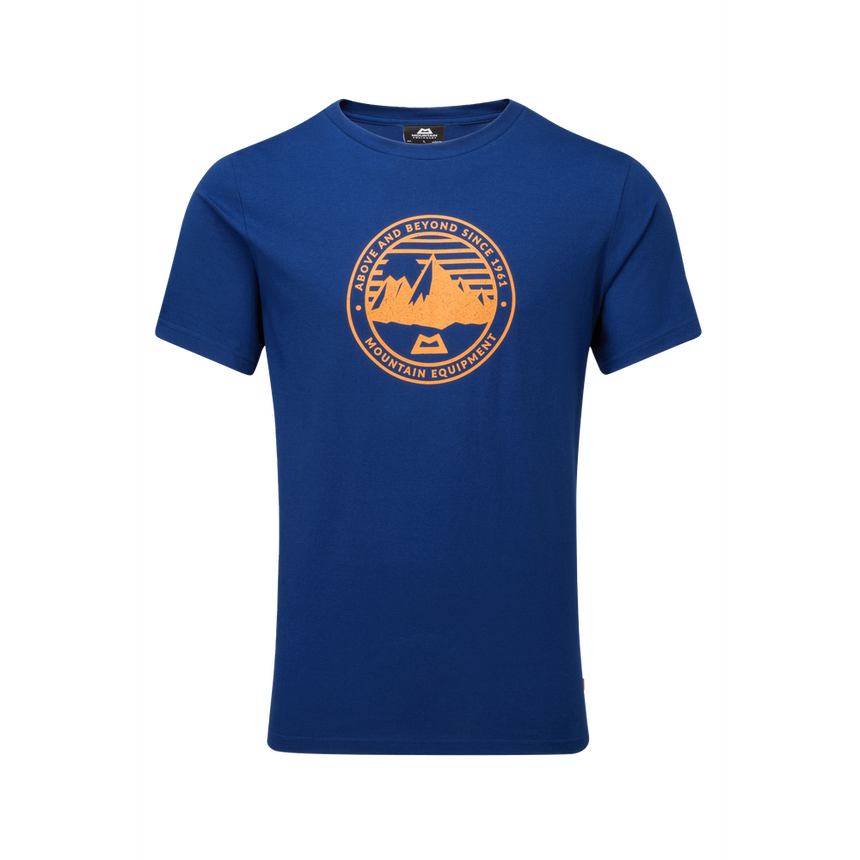 Mountain Equipment Roundel Men's Tee Outdoor Action Admiral Blue- Front