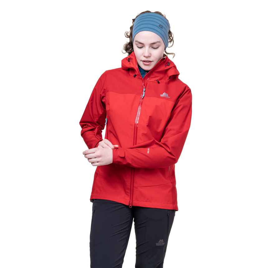 Mountain Equipment Saltoro Women’s Jacket Outdoor Action Imperial Red/Crimson - Cuff