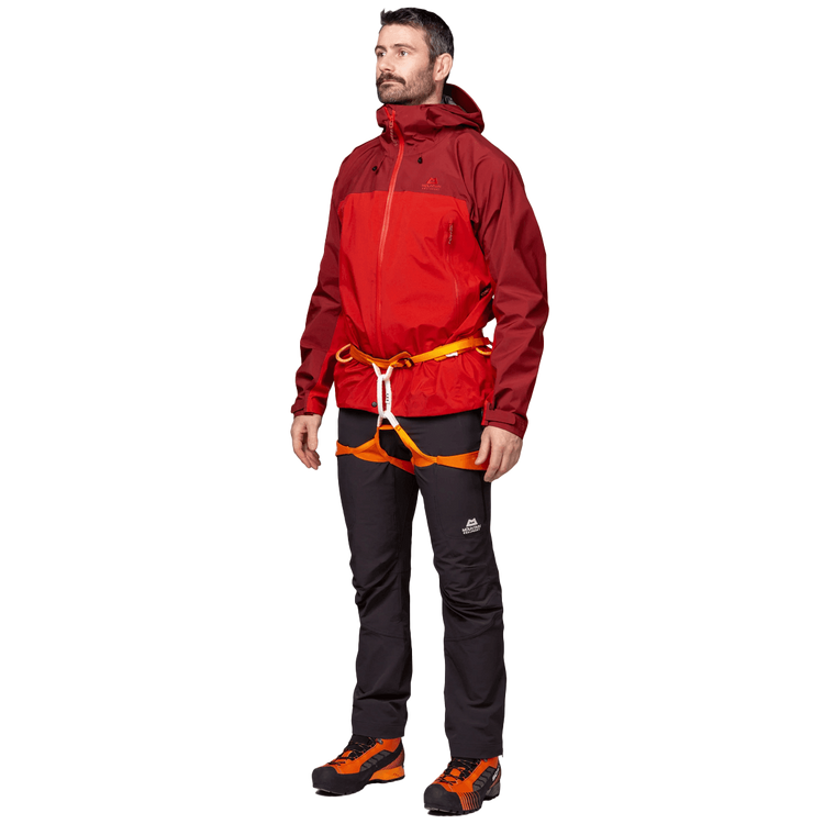 Mountain Equipment Shigri GORE-TEX Men’s Jacket Outdoor Action Chili Red/Merlot- Front Fit on Model