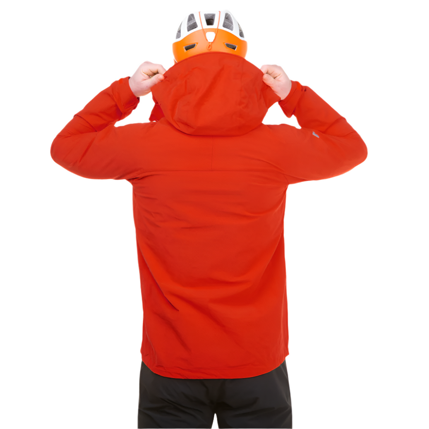 Mountain Equipment Squall Hooded Men's Jacket Outdoor Action Chili Red- Helmet Compatible Hood