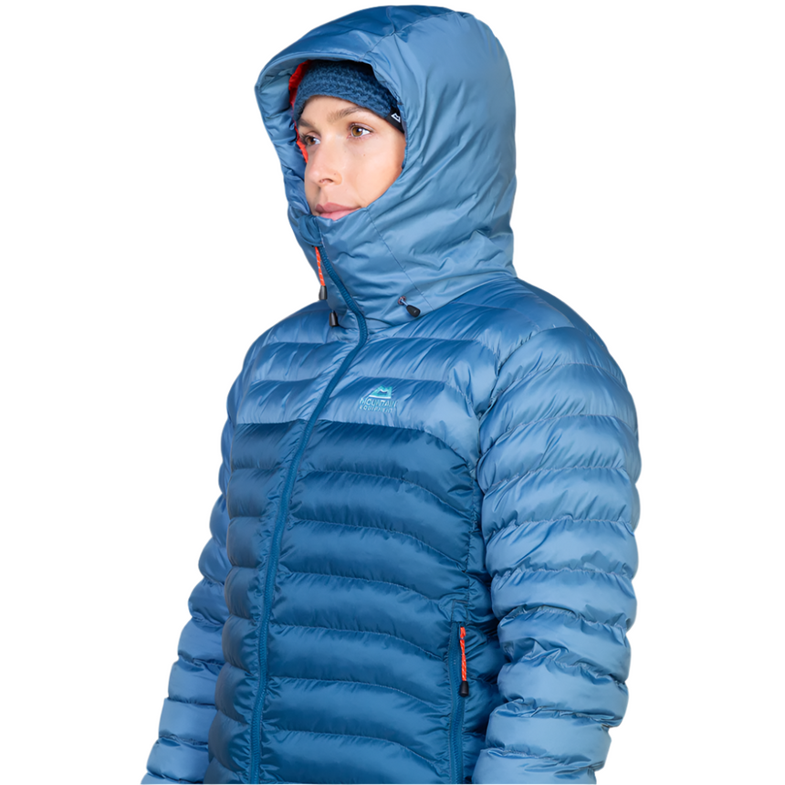 Mountain Equipment Superflux Women's Jacket Outdoor Action Majolica/Stellar - Hood