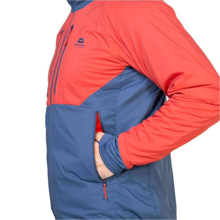 Mountain Equipment Switch Pro Hooded Men's Jacket Outdoor Action Redrock/Dusk- Hand Pocket