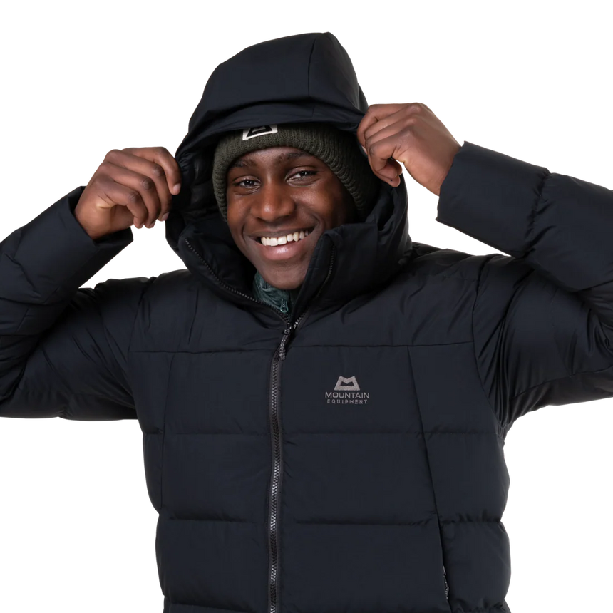 Mountain Equipment Tromso Men's Jacket Outdoor Action Black- Zip-off Mountain Insulated Hood