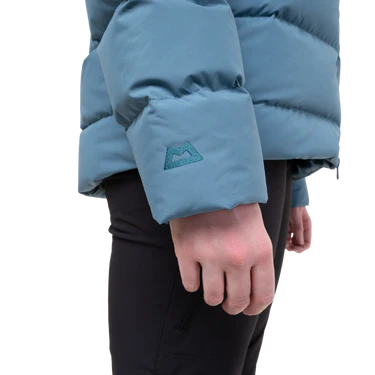 Mountain Equipment Tromso Women's Jacket Outdoor Action Stellar Blue- Cuffs with Internal Halo Baffle
