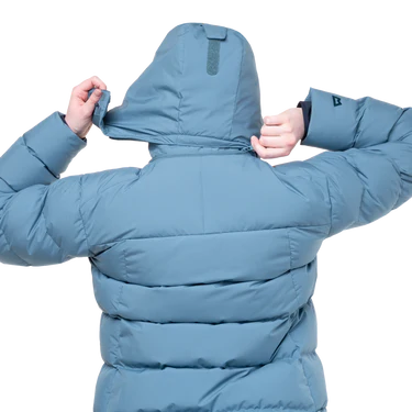 Mountain Equipment Tromso Women's Jacket Outdoor Action Stellar Blue- Zip-off Mountain Insulated Hood