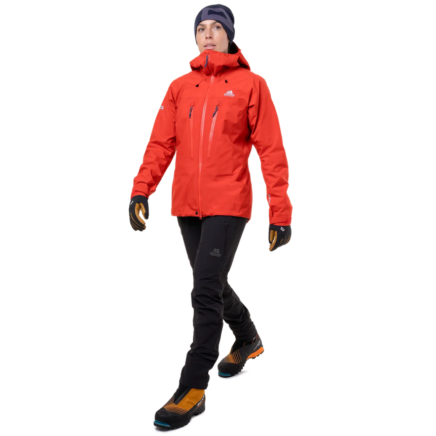 Mountain Equipment Tupilak Women's GORE-TEX Jacket Outdoor Action Chili Red- Front Pit