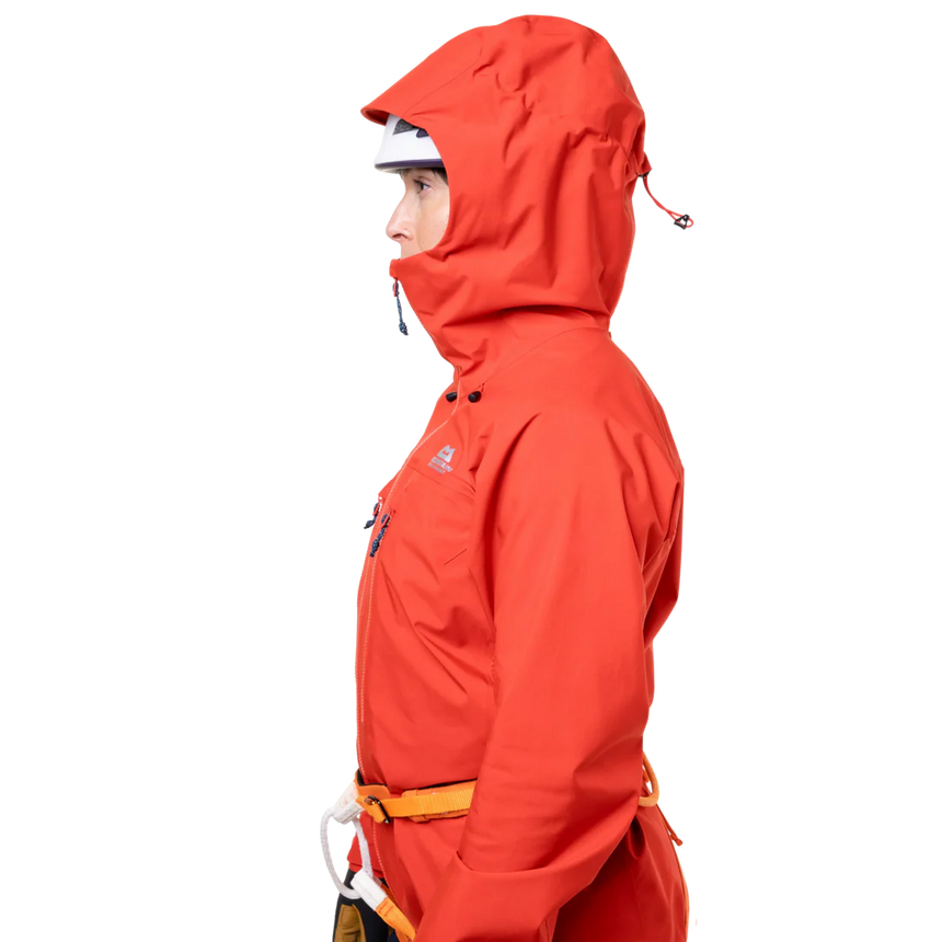 Mountain Equipment Tupilak Women's GORE-TEX Jacket Outdoor Action Chili Red- Side View