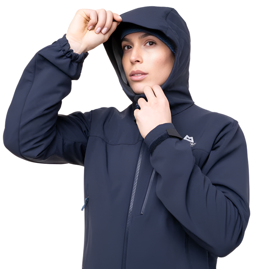 Mountain Equipment Vulcan Women's Jacket Outdoor Action Cosmos- Hood