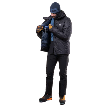 Mountain Equipment Xeros Men's Jacket Outdoor Action Obsidian- Inner drop pocket