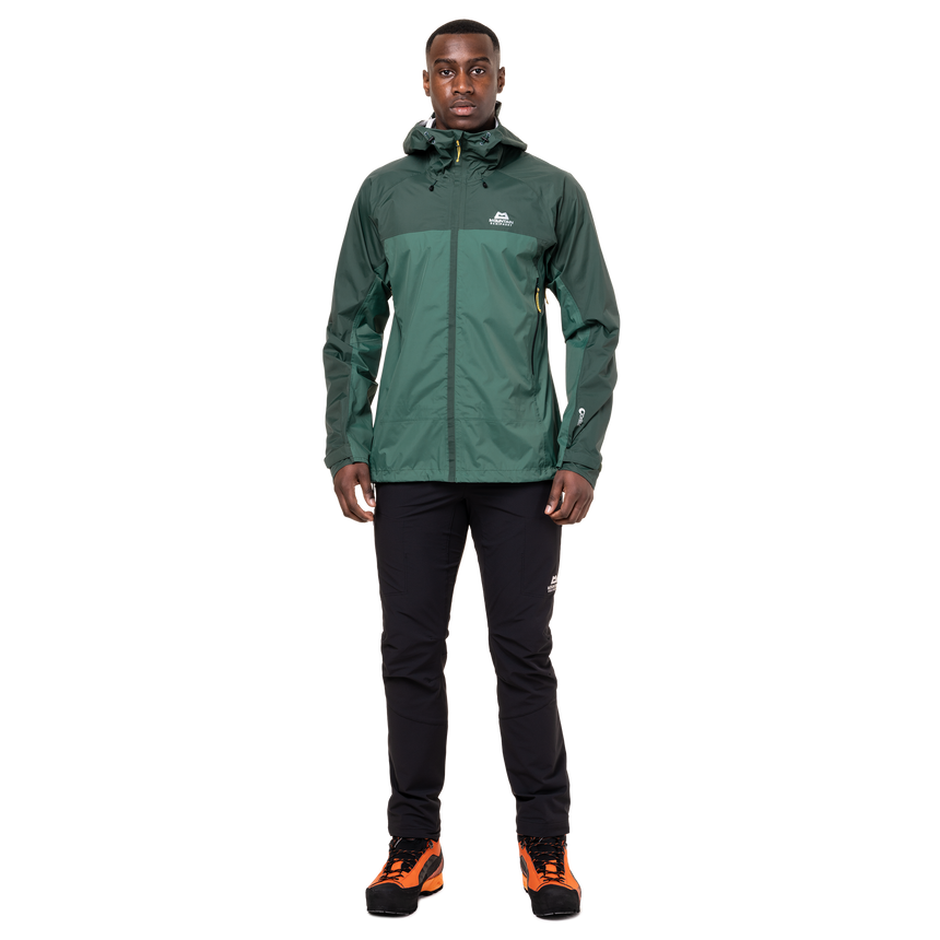 Mountain Equipment Zeno Men's Jacket Outdoor Action Fern/Pine- Front Fit on Model