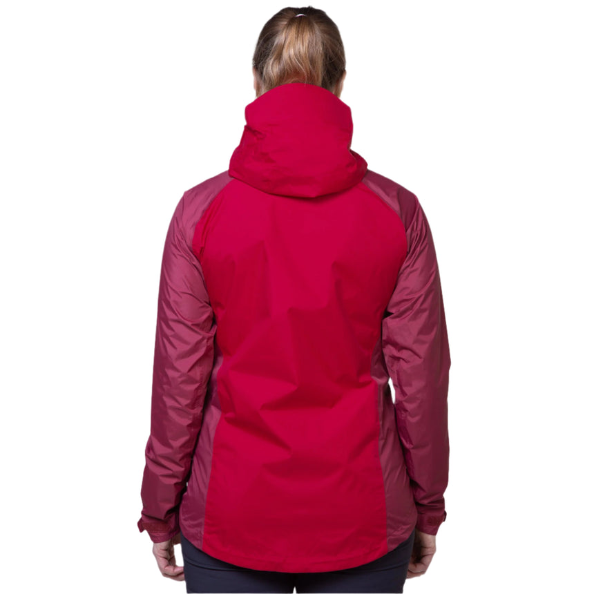 Mountain Equipment Zeno Women's Jacket Outdoor Action Capsicum/Tibetan Red- Back Fit on Model