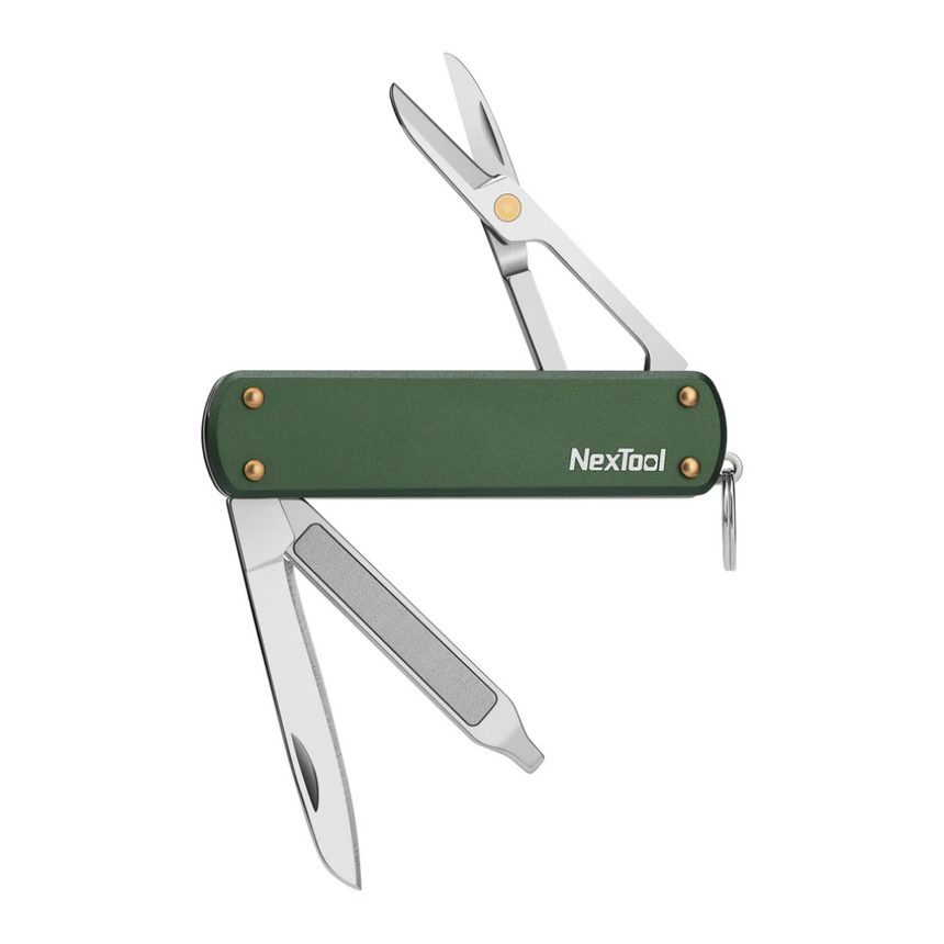 Nextool Mini Pocket Knife Green Open - Ultra-Compact 64mm Closed, 107mm Open Length