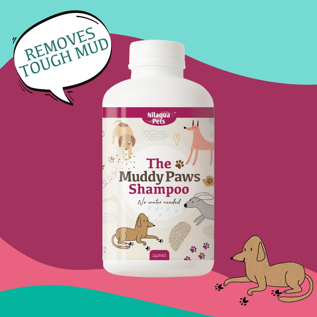 Nilaqua Pets Muddy Paws Shampoo Outdoor Action 240ml- removes tough mud