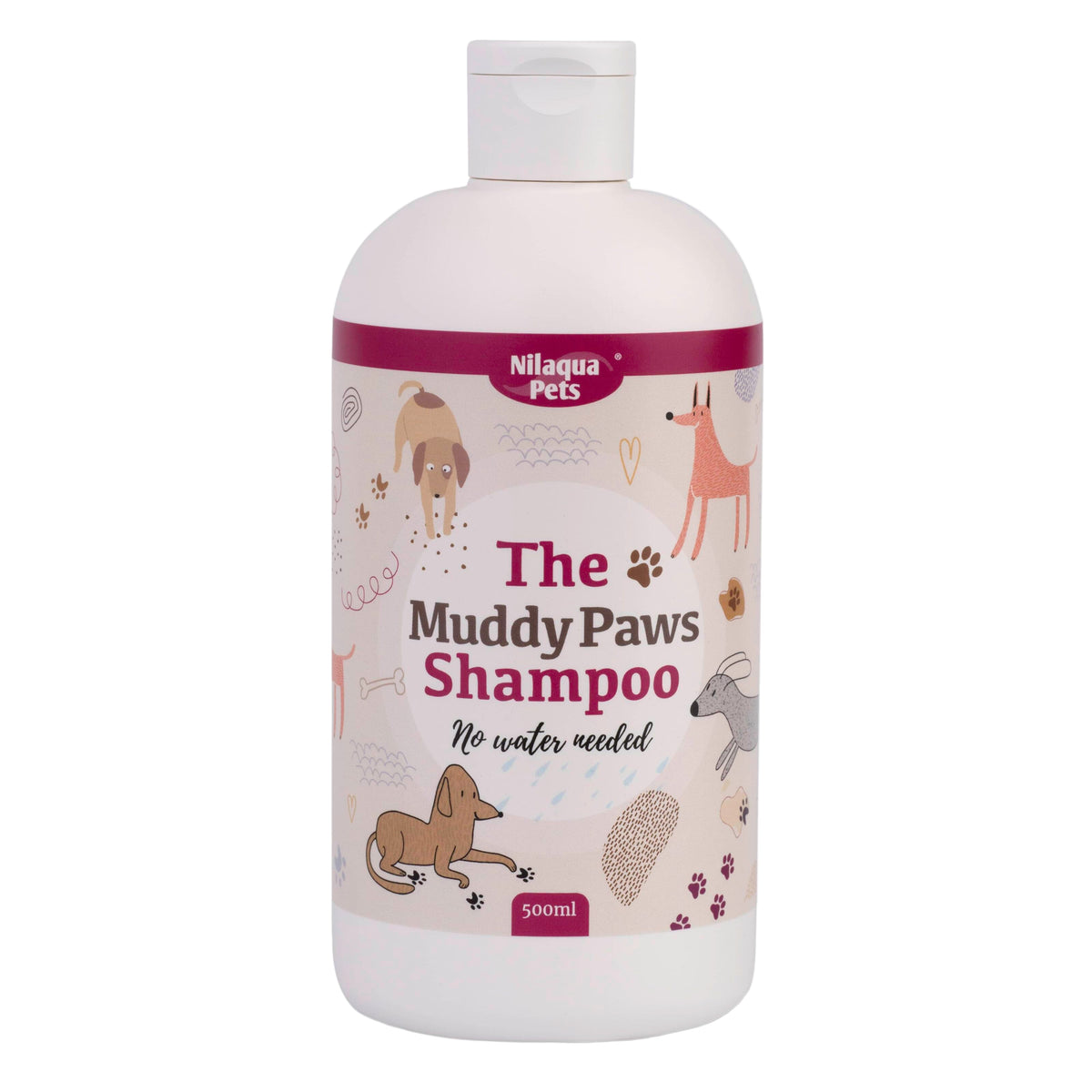 Nilaqua Pets Muddy Paws Shampoo Outdoor Action 500ml- front packaging