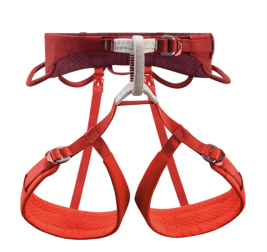 Petzl Adjama Climbing Harness Dark Red - Front