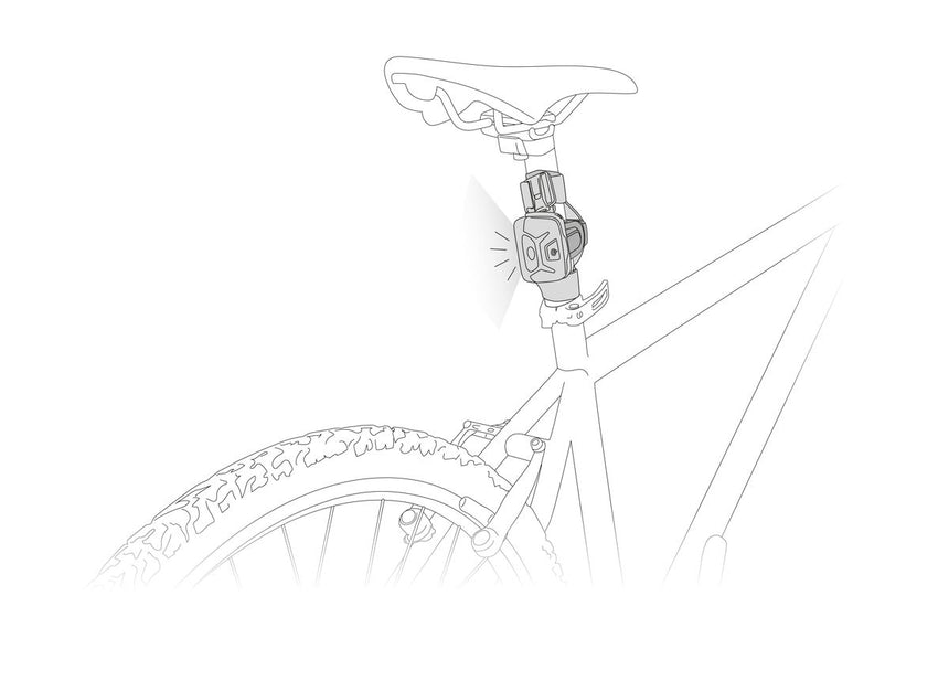 Petzl Bike Adapt - Attached to Bike Seat Diagram