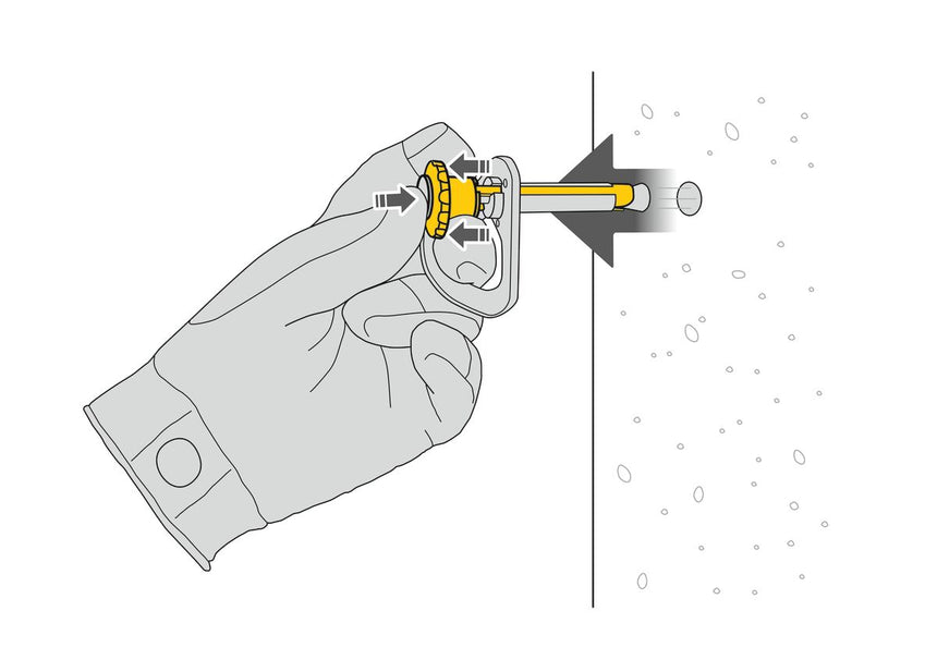 Petzl Coeur Pulse 12mm Anchor - Model Showing Locking Mechanism on Diagram