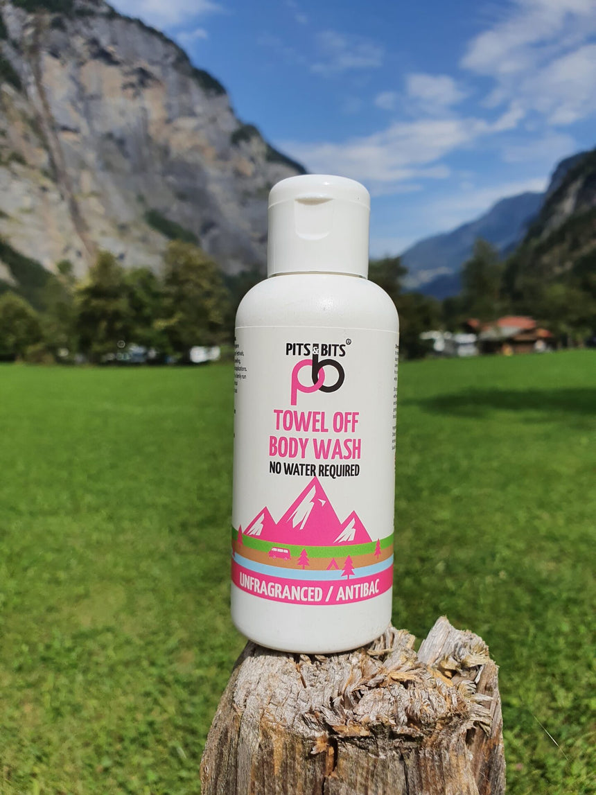 Pits & Bits® Towel Off® Body Wash – Antibacterial, Antiviral & Unfragranced