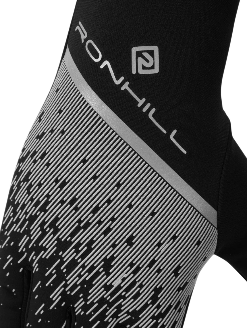 Ronhill Reflect Glove Outdoor Action Black/Reflect- Brand Logo