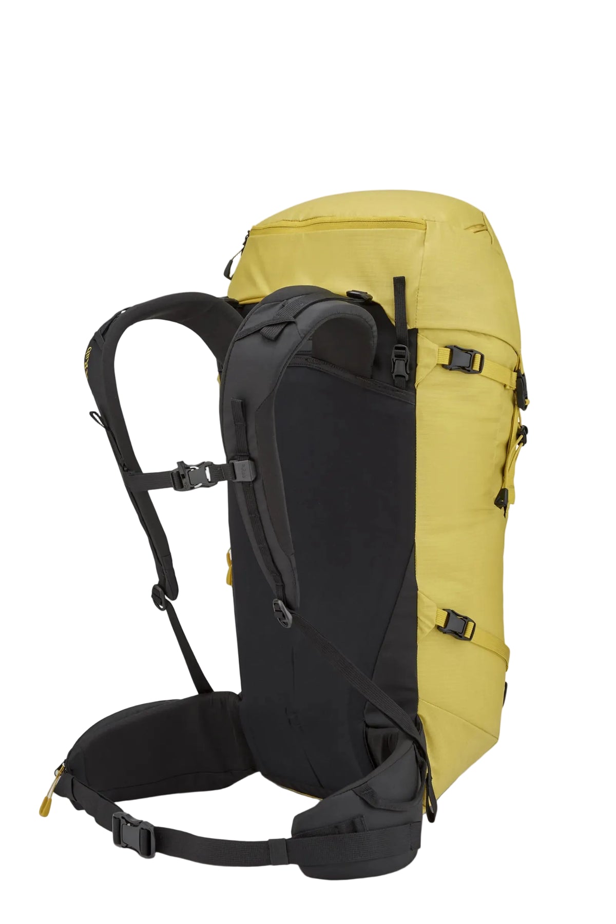 Rab Ascendor 35L Mountain Pack in Dark Pollen - Side View
