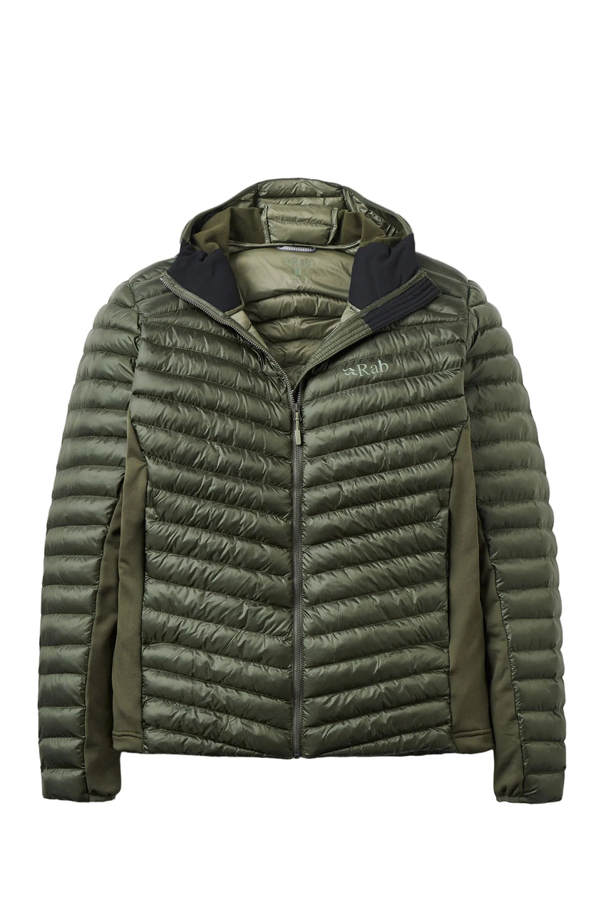 Rab Cirrus Flex Insulated Hooded Jacket in Army - front