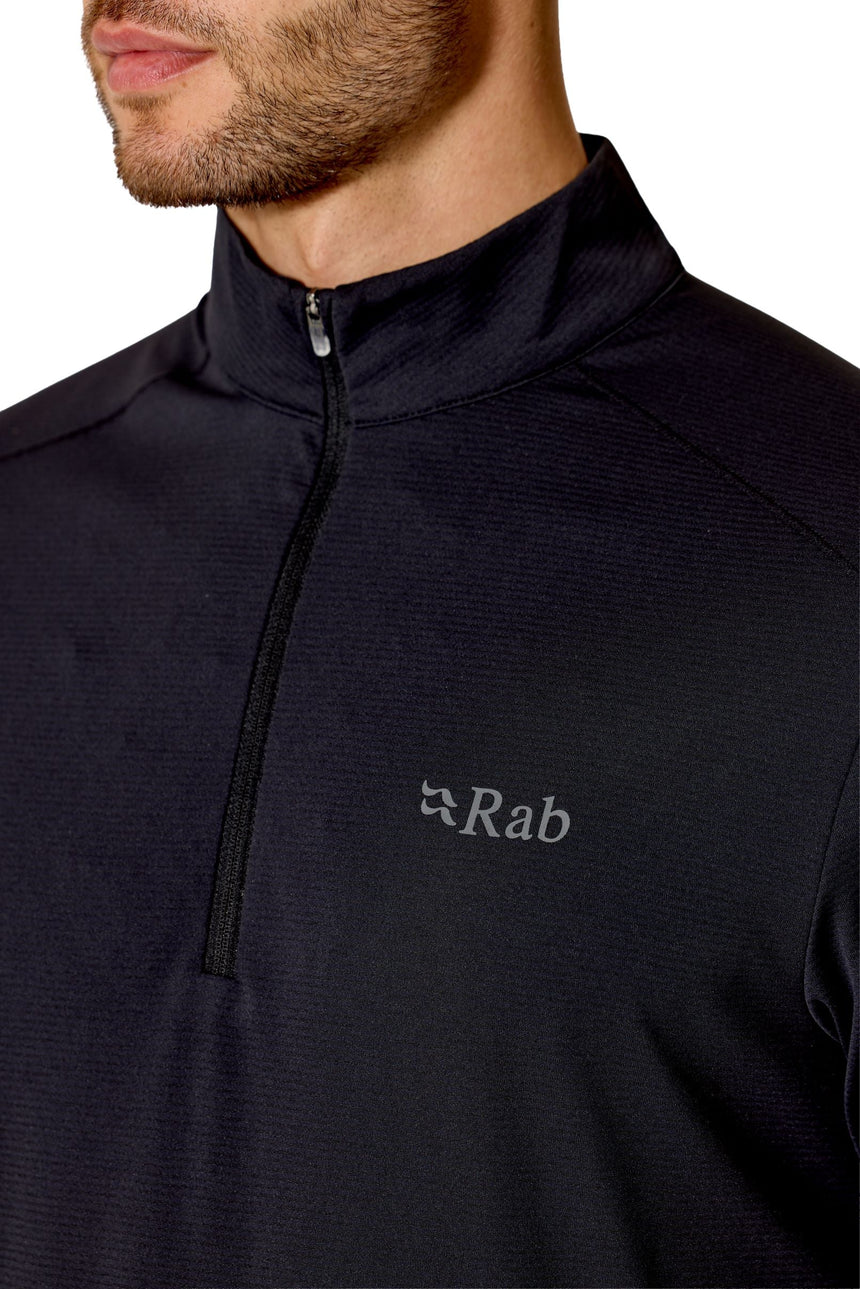 Rab Men's Force LS Zip in Black - worn