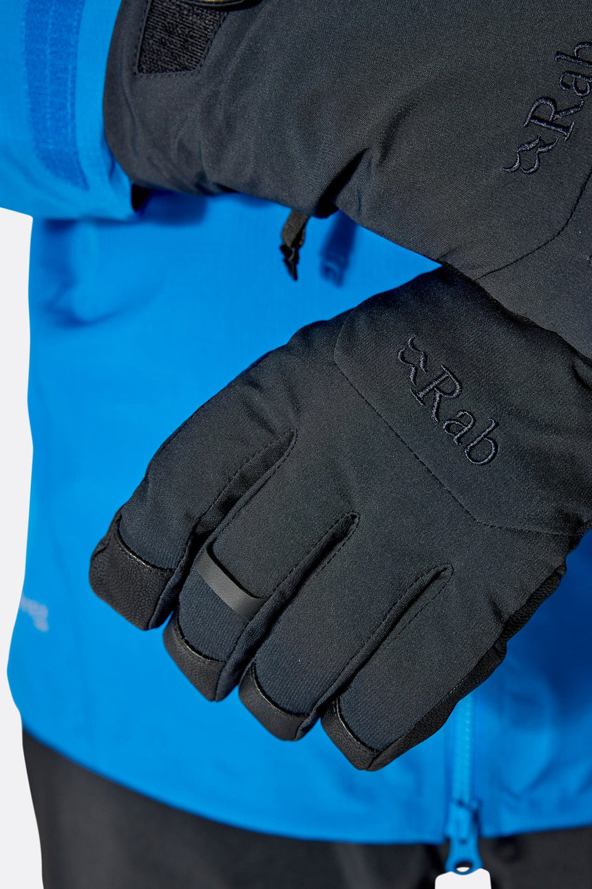 Rab Guide GORE-TEX Gloves in Black - worn