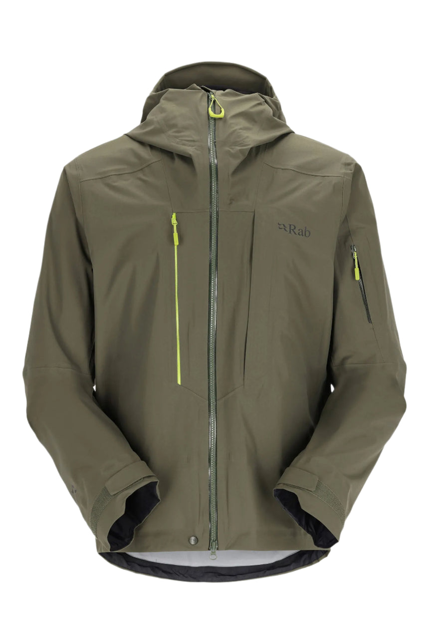 Rab Men's Khroma Kinetic Waterproof Ski Jacket in Army - front