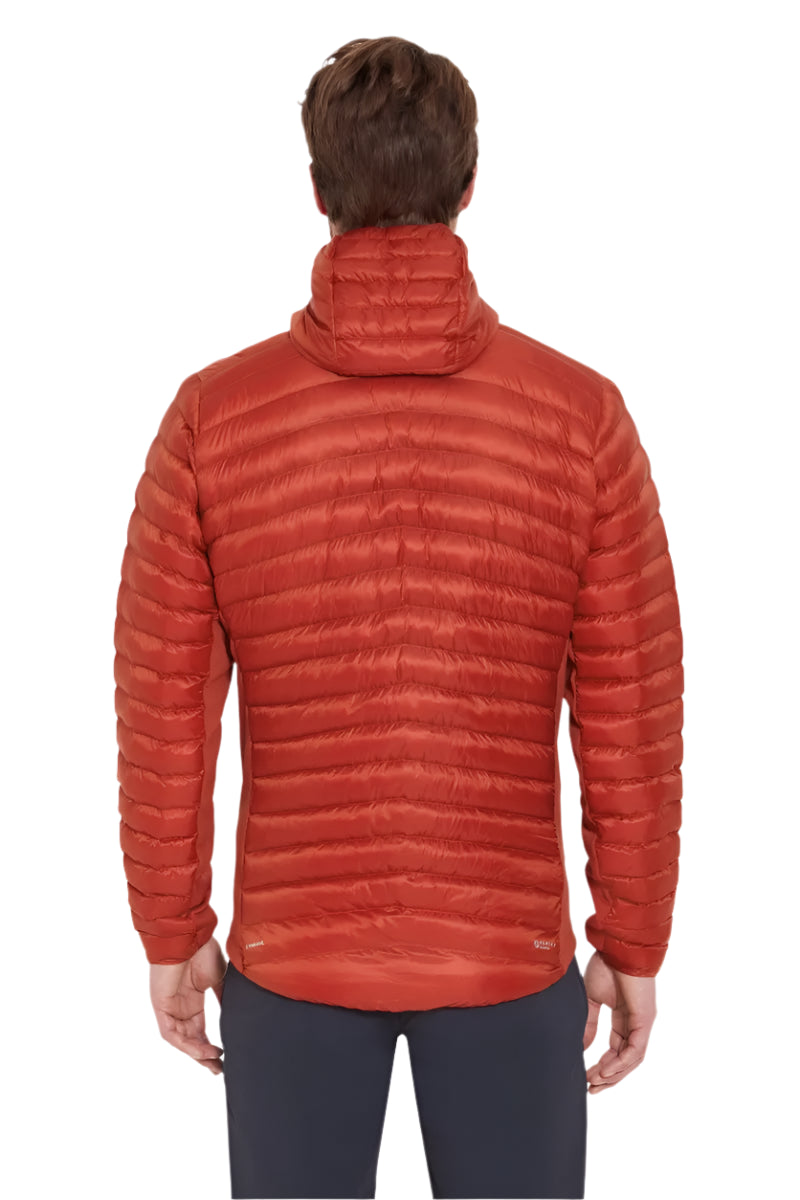 Rab Men's Cirrus Flex Insulated Hooded Jacket in Tuscan Red - worn back