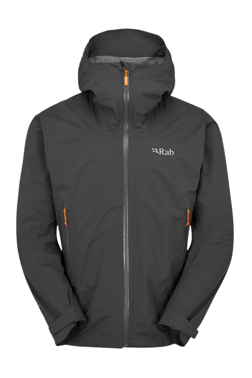 Rab Men's Downpour Light Waterproof Jacket in Anthracite - front