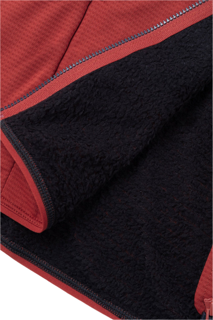 Rab Men's Evolute Hoody in Tuscan Red - lining detail (cropped)