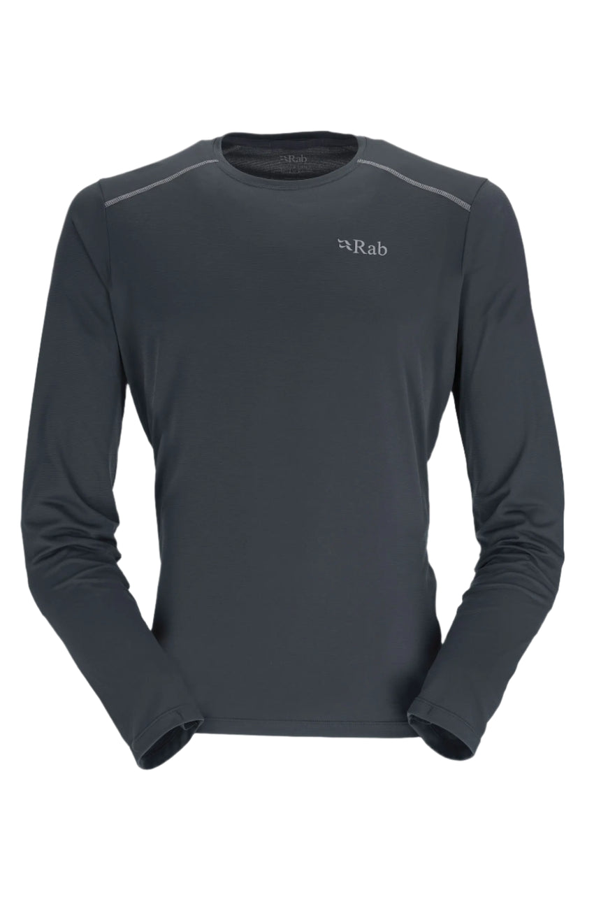 Rab Men's Force LS Tee in Beluga - front