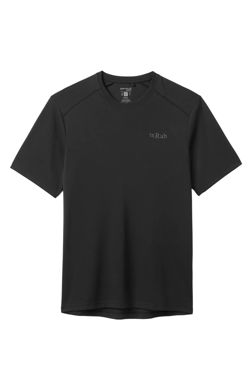 Rab Men's Force Tee in Black - Front