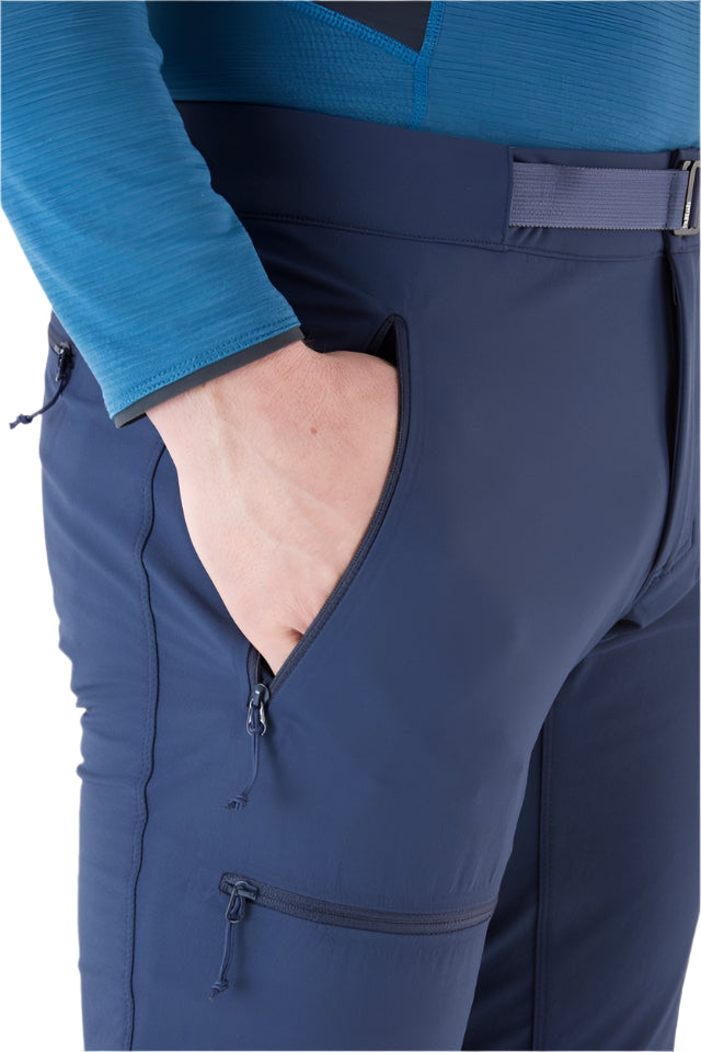 Rab Men's Incline AS Softshell Pants in Deep Ink (styling reference) - Pocket Detail