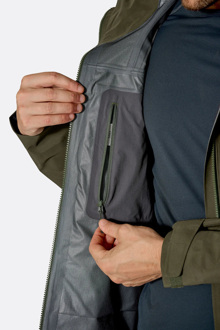 Rab Men's Kangri GORE-TEX Jacket in Army - Cuff Liner Detail