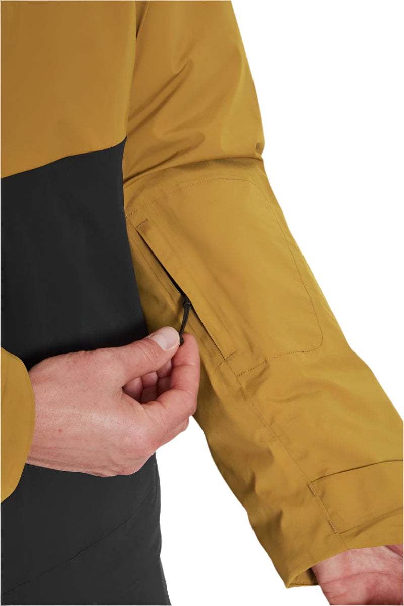 Rab Men's Khroma Diffract Insulated Ski Jacket in Footprint/Black - pit zip detail