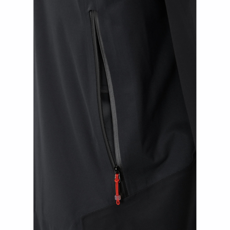 Rab Men's Kinetic Alpine 2.0 Waterproof Jacket in Anthracite - zip pull detail