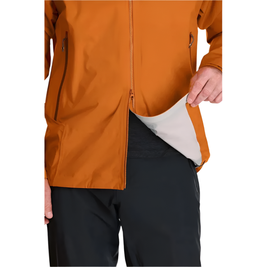 Rab Men's Kinetic Alpine 2.0 Waterproof Jacket in Marmalade - on model, back