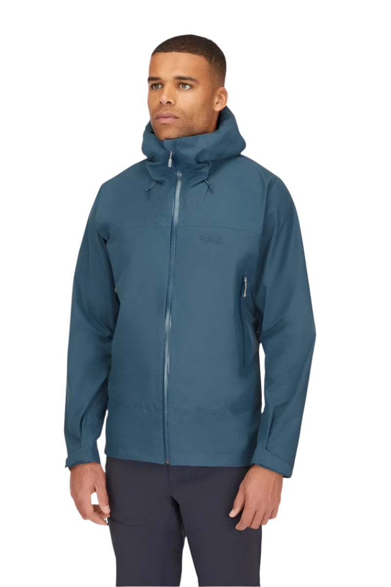 Rab Men's Namche GORE-TEX Jacket in Orion Blue - worn, front
