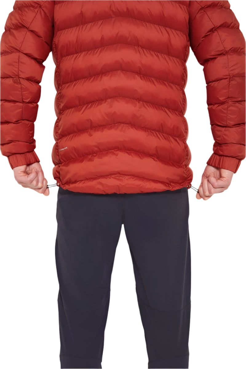Rab Men's Nebitron Pro Insulated Jacket in Tuscan Red - worn
