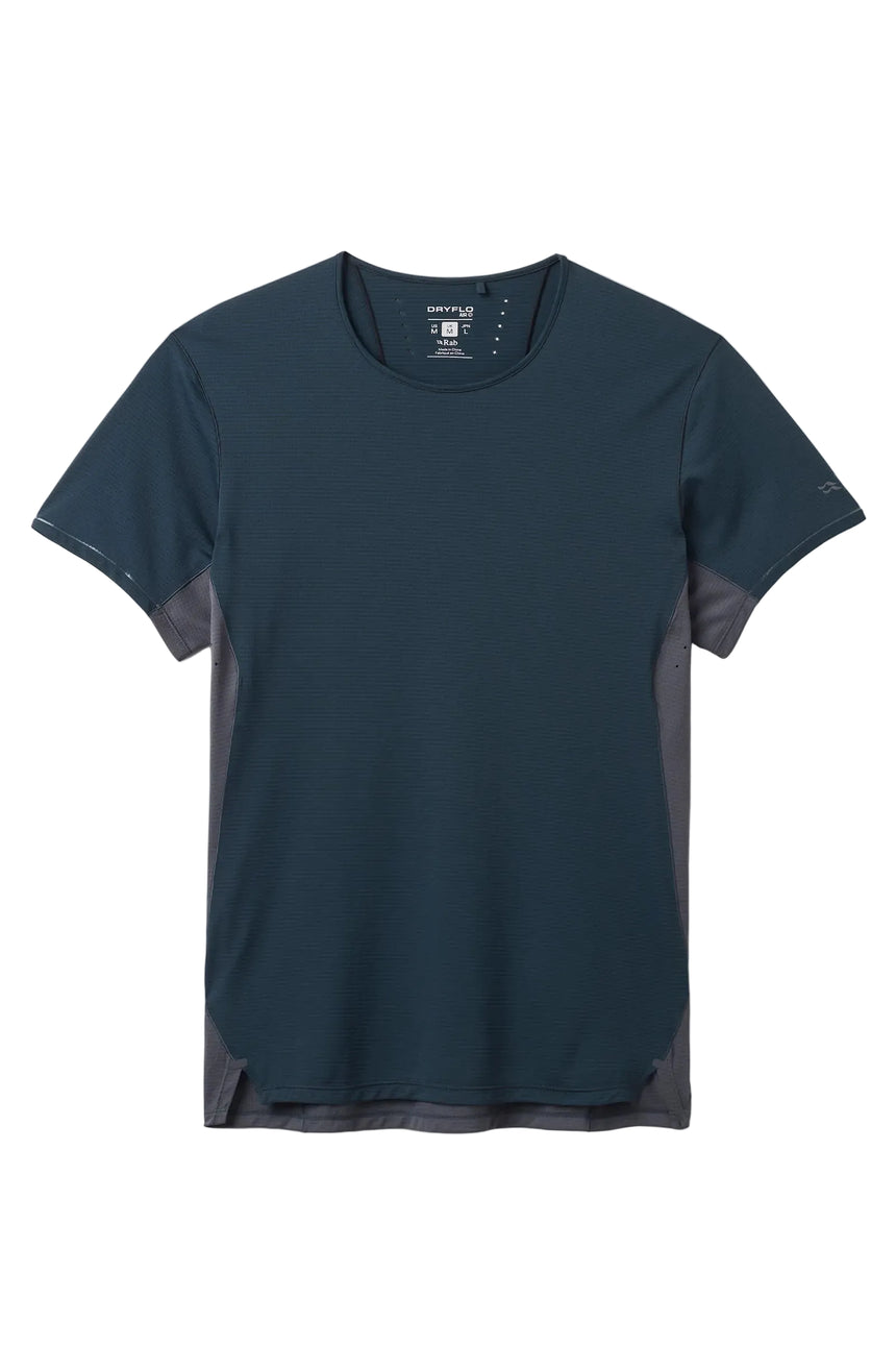 Rab Men's Sonic Ultra Tee in Beluga/Graphene - front