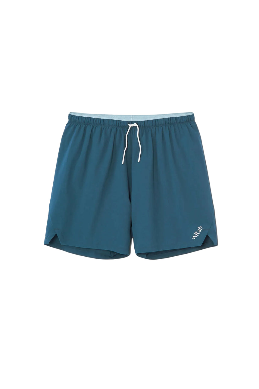 Rab Men's Talus Active Shorts in Tempest Blue - flat lay, front