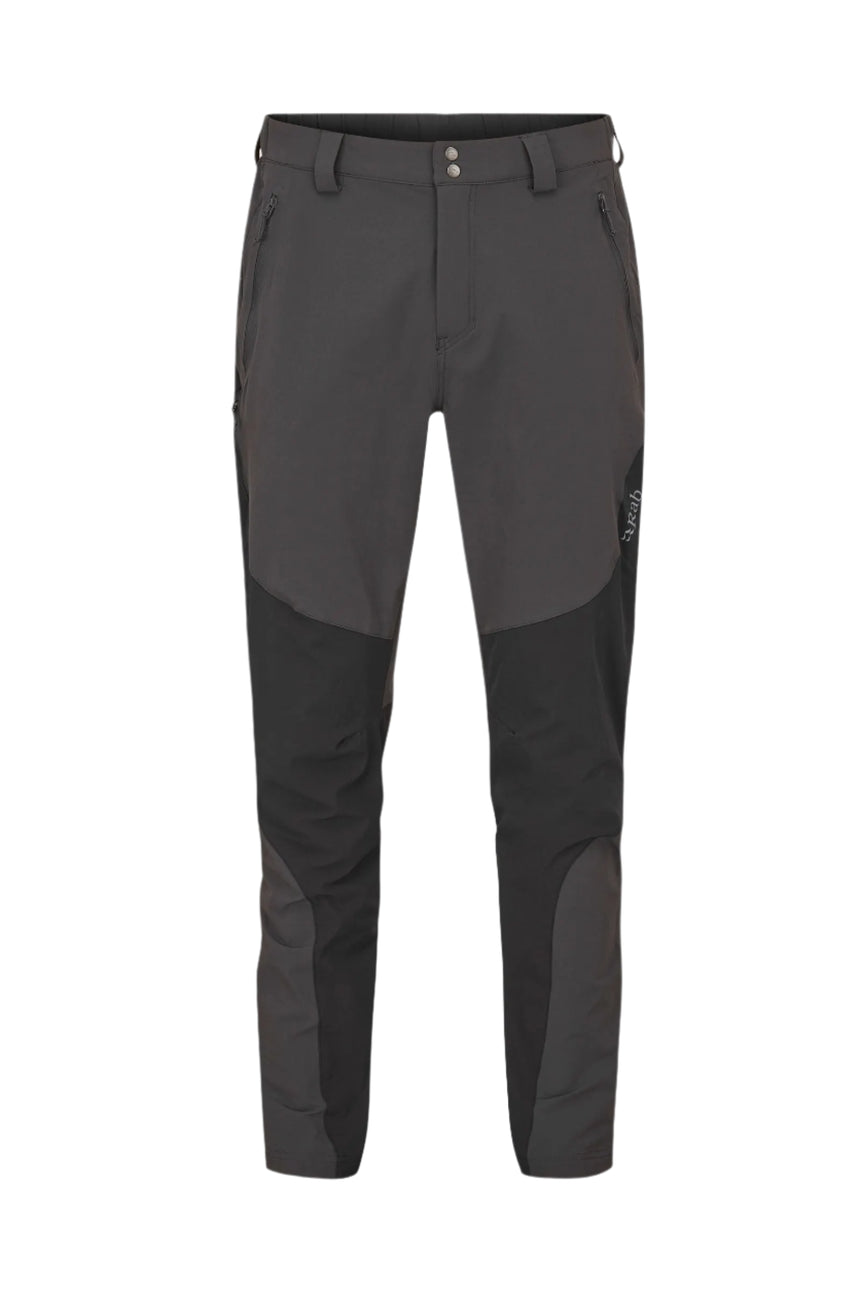 Rab Men's Torque Mountain Pants in Anthracite/Black - front