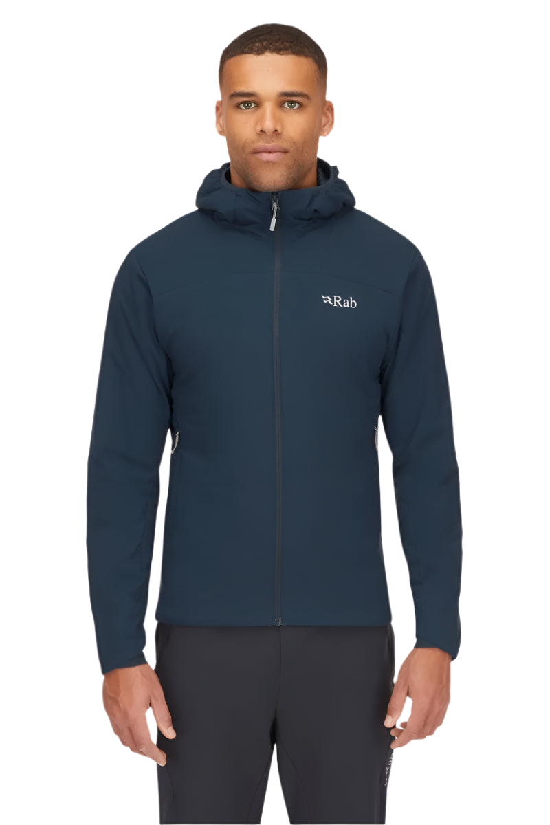 Rab Men's Xenair Alpine Light Insulated Jacket in Tempest Blue - hem adjustment detail