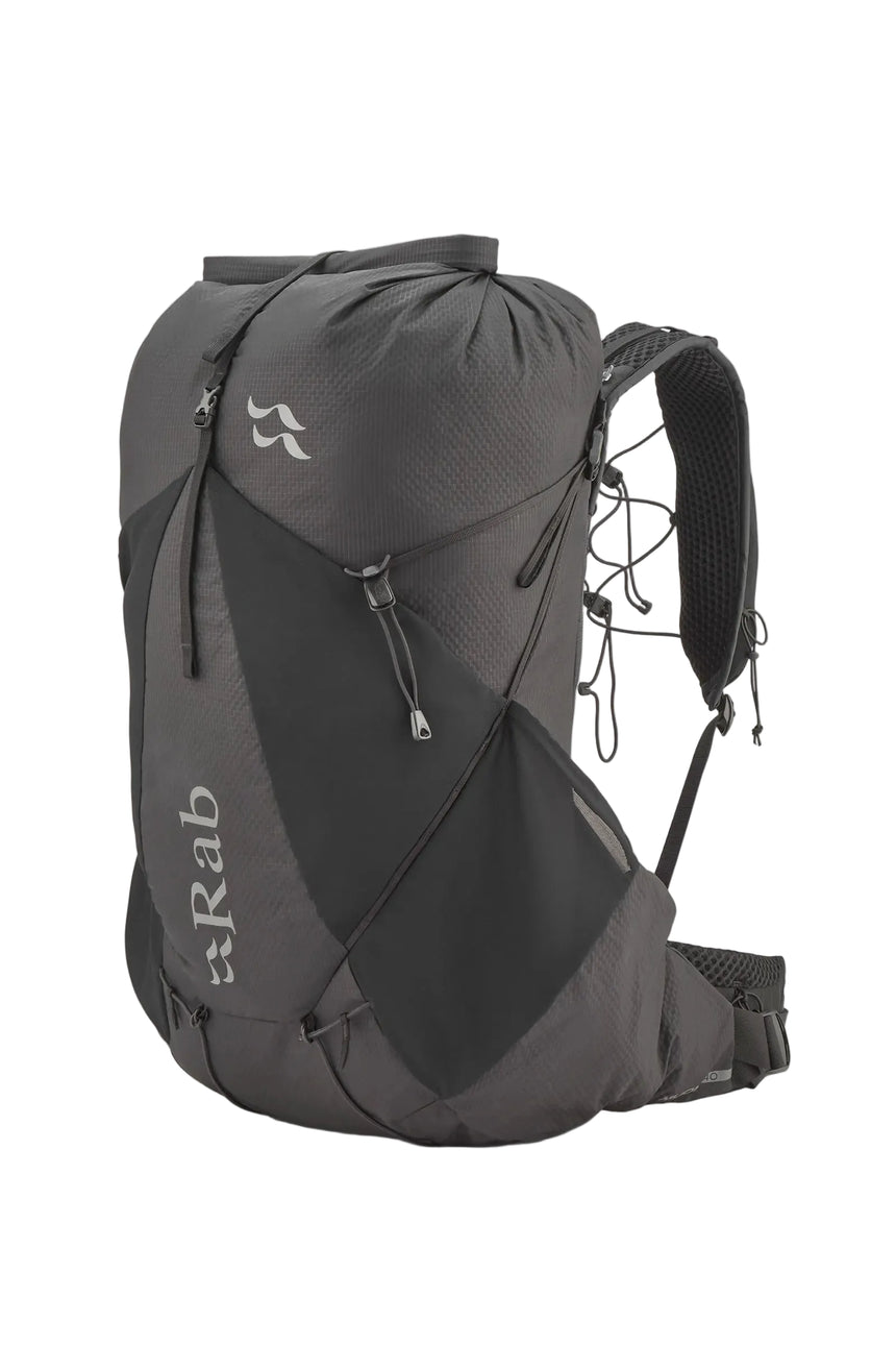 Rab Muon 40L Hiking Pack in Black - Front View