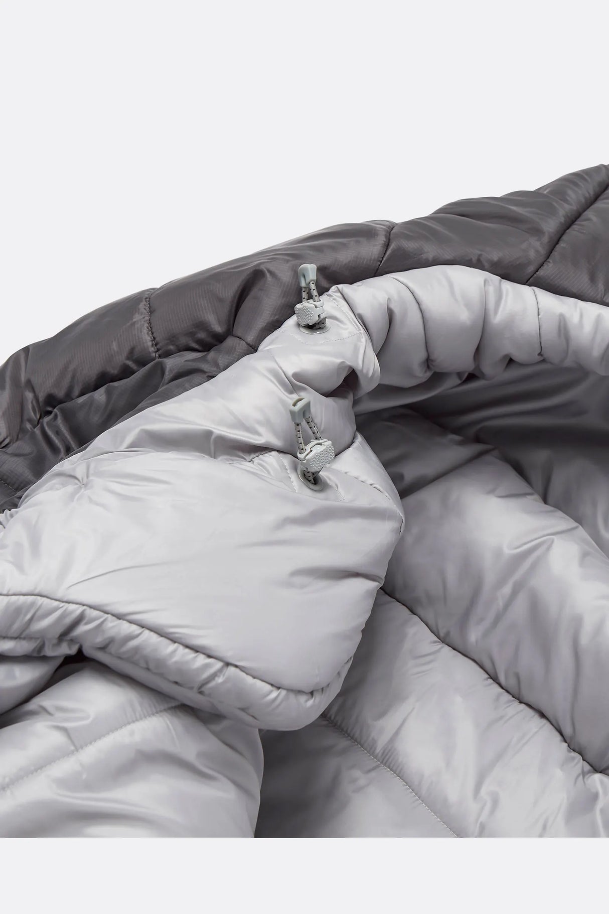 Rab Radeon Synthetic Sleeping Bag (-6°C/20F) in Sage/Graphene - cordlock detail